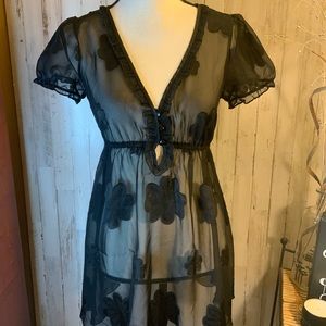 Twik sheer floral long blouse. No size tag